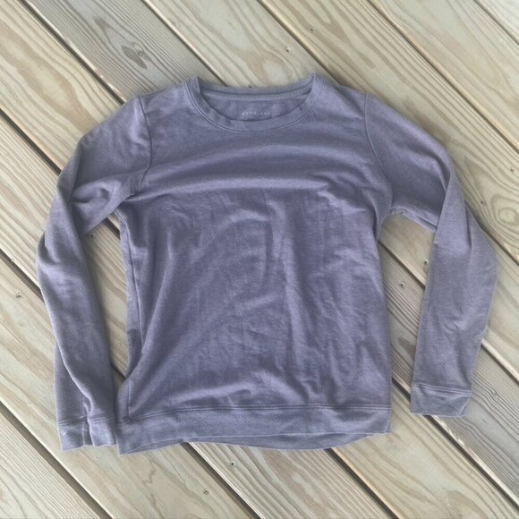 Everlane French Terry Long Sleeve Sweater Shirt Small Taupe - Picture 1 of 8